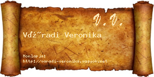 Váradi Veronika névjegykártya