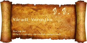 Váradi Veronika névjegykártya