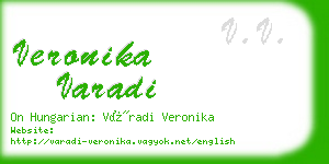 veronika varadi business card